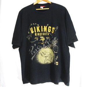 NFL Minesota VIKINGS North Division Mens Black T-Shirt Size XXL XXLARGE